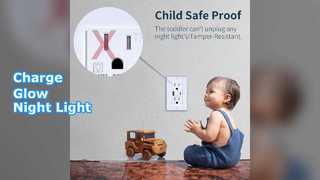 Salida USB de luz nocturna: ¡carga e ilumina!