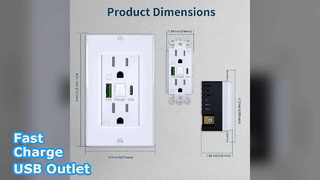 Salida USB de carga rápida con luz nocturna