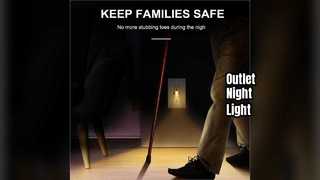 Luz nocturna con salida USB 5V 4.8A resistente a manipulaciones