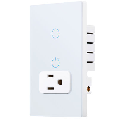 ETL/FCC Certified WiFi Smart Wall Socket with 10A Max Current and Durable ABS & PC Material